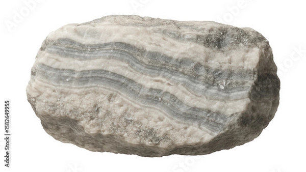 Fototapeta Carbonatite with a variable texture, rich in carbonate minerals and often displaying a banded appearance
