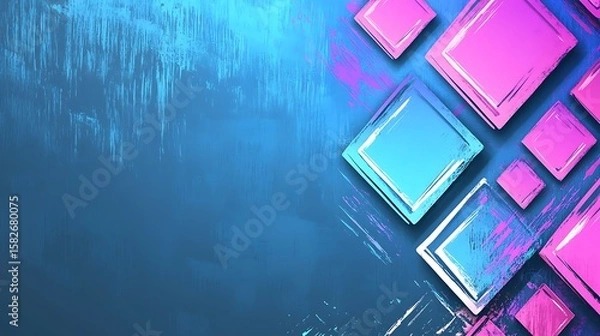 Fototapeta Abstract geometric background with vibrant colors (2)