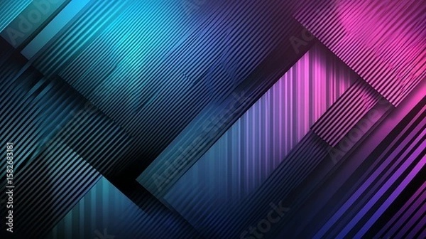 Fototapeta Abstract geometric background with vibrant colors and overlapping shapes