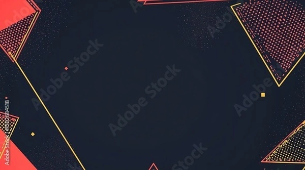 Fototapeta Abstract geometric background with vibrant colors
