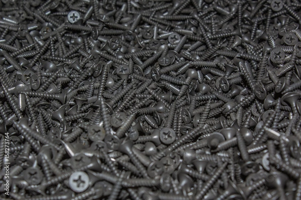 Obraz Black matte screws