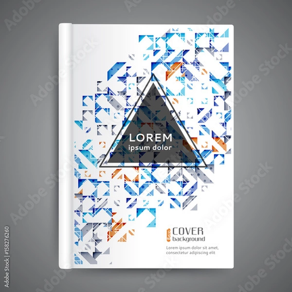 Fototapeta Color book design template with geometric elements