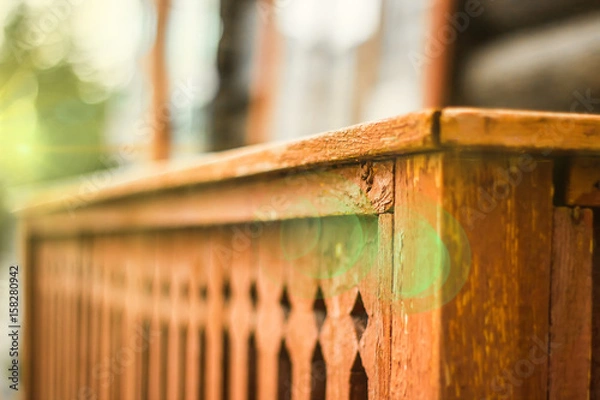 Obraz the orange wooden fence