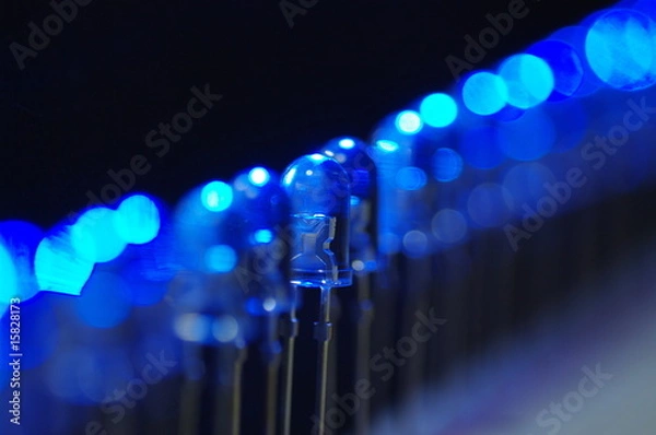 Obraz 青色発光ダイオードのライン