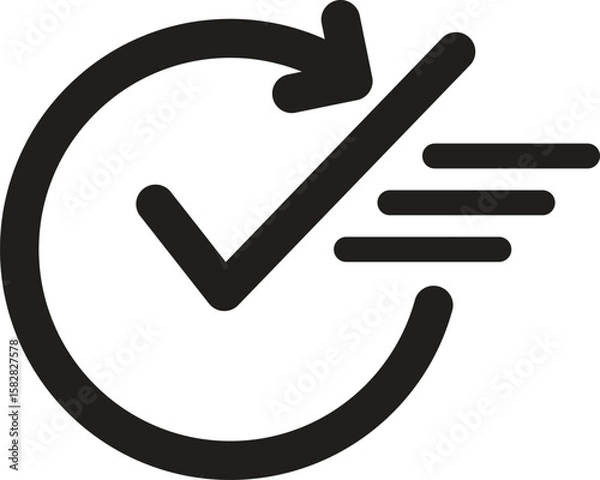 Fototapeta continuous convenience icon vector