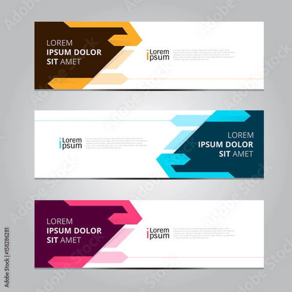Fototapeta Vector abstract design banner web template.