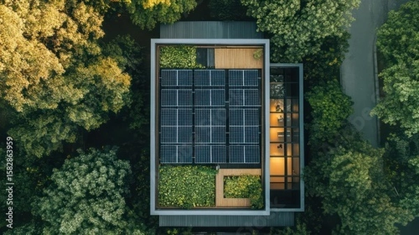 Obraz vertical solar installations