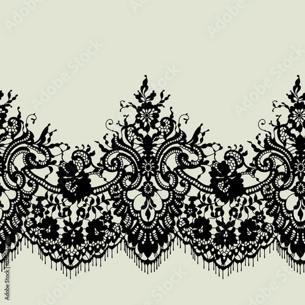 Obraz Lace Ribbon Seamless Pattern