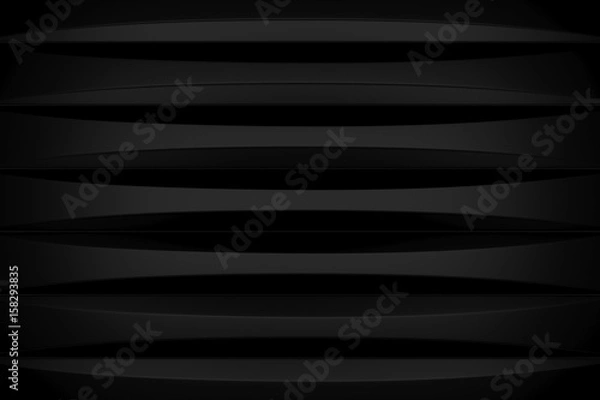 Obraz Background geometric black color pattern abstract concept 3D rendering.