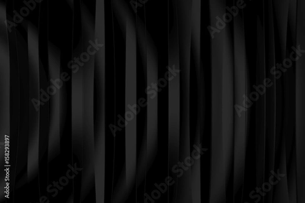 Obraz Background geometric black color pattern abstract concept 3D rendering.