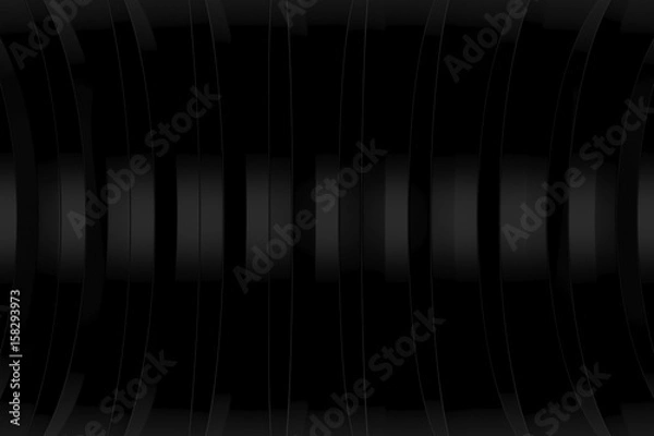 Obraz Background geometric black color pattern abstract concept 3D rendering.