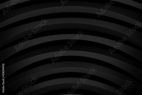 Obraz Background geometric black color pattern abstract concept 3D rendering.