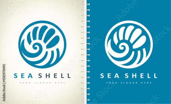 Obraz Seashell logo vector. Nature design