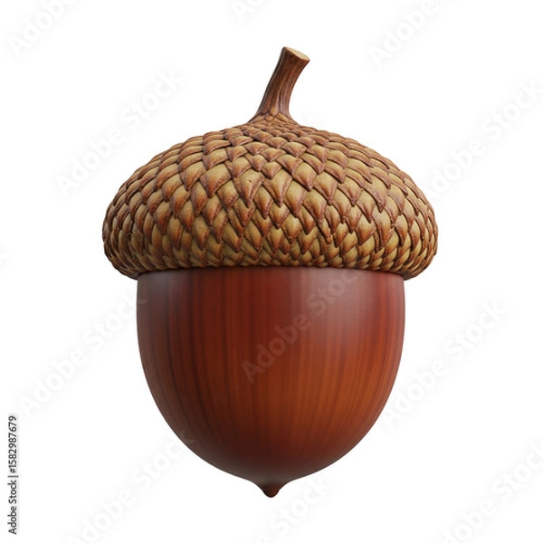 Obraz acorn on white background