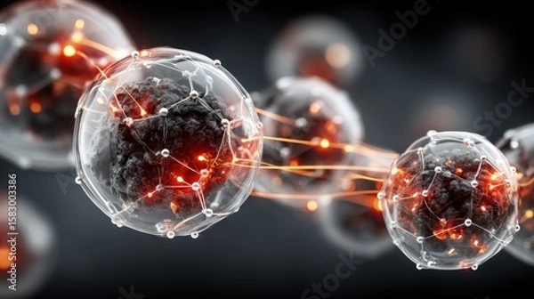 Fototapeta Intricate Cellular Network: A Microscopic Marvel