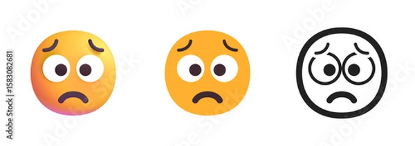 Obraz Worried Face Emoji
