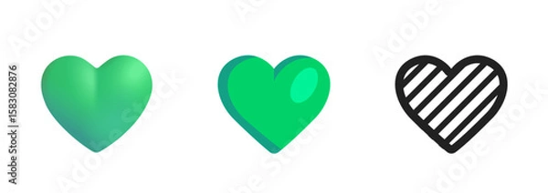 Obraz Green Heart Icon
