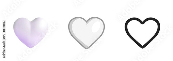 Obraz White Heart Icon
