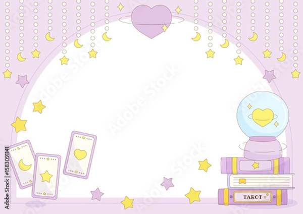 Fototapeta purple magic tarot session frame 2