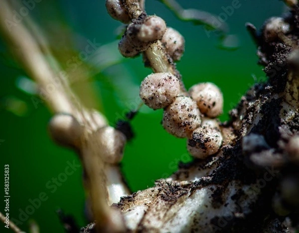 Fototapeta soybean roots macro