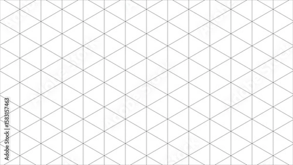 Fototapeta Isometric grid on white background Simple