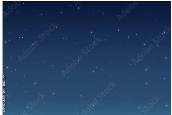 Obraz 夜空一面に広がる星のシンプルな背景イラスト