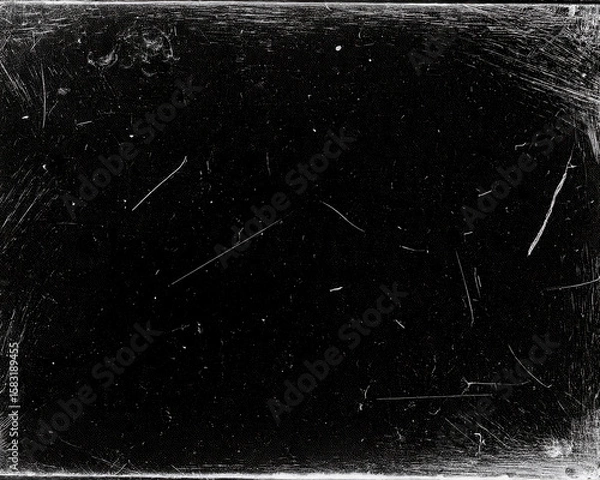 Fototapeta A dark, starry night sky with abstract white dust and bright nebulae