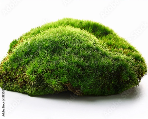 Fototapeta Green grass sphere on white, an abstract nature concept of earth and ecology