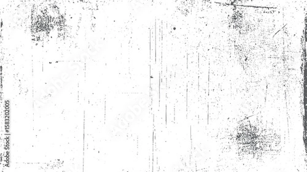 Fototapeta White grunge texture with vintage scratch and damage effects. Retro worn-out overlay background for aged paper or poster design.