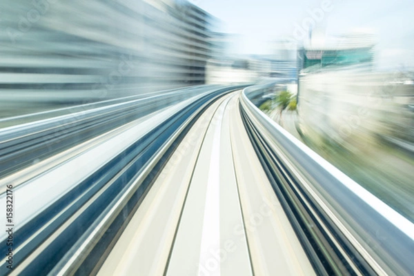 Obraz 電車から見た都市風景