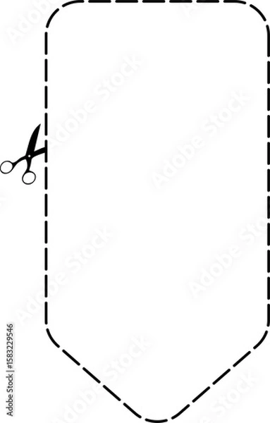 Obraz Cutting scissors geometric