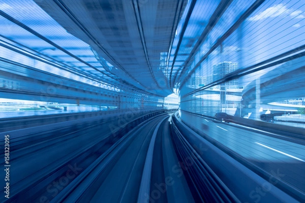 Fototapeta 電車から見た都市風景