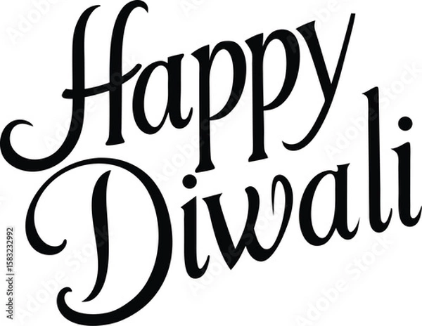 Obraz happy diwali typography