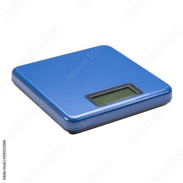Fototapeta Blue kitchen scale isolated on transparent background
