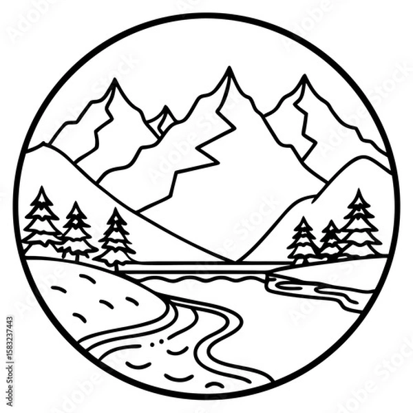 Obraz Serene Peaks & Streams