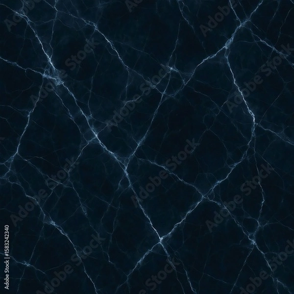 Fototapeta Elegant Marble Texture Dark Blue Veins on Seamless Stone Surface for Backgrounds and Designs