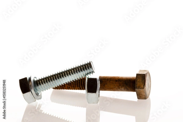 Fototapeta Bolt and nut for fixing parts. 