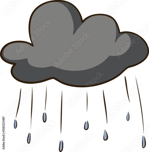 Fototapeta 비내리는 먹구름