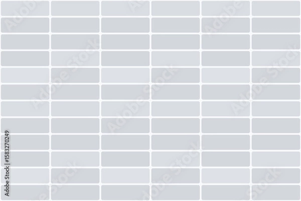 Obraz Stacked gorizontal tile seamless pattern. Grey bricks desing. Vector.
