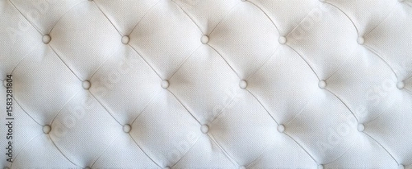 Fototapeta The elegant white tufted upholstery background for stylish interior design.