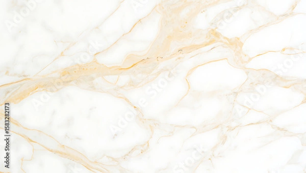 Fototapeta Elegant white marble texture with golden veins, luxurious stone background for design projects