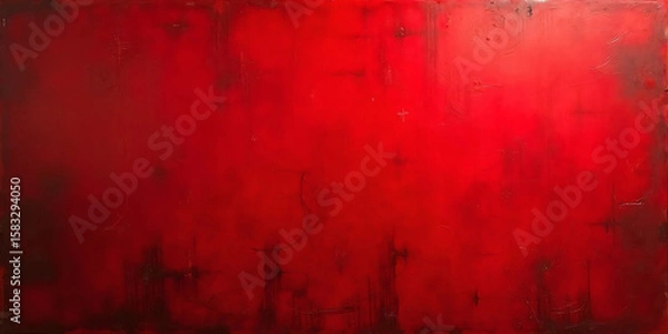 Fototapeta Abstract red triangles make for a striking background. Light. Grunge backgrounds. Graphic material.