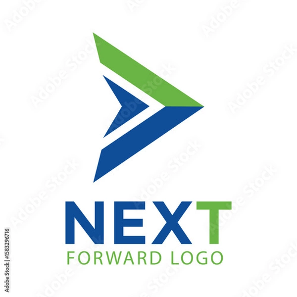 Fototapeta Next modern logo icon design with vector arrow logo designs concept