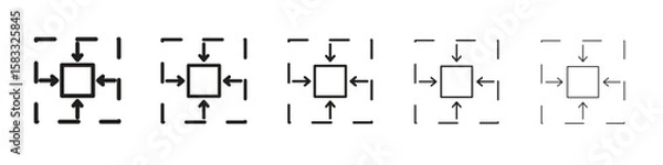 Obraz Compact size icon vector Art line Illustrations collection