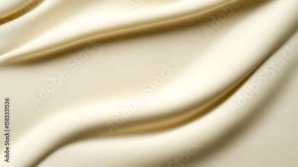 Obraz Smooth cream-colored fabric drapes