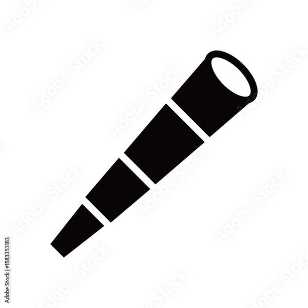 Fototapeta シンプルな望遠鏡のアイコン（モノクロ）