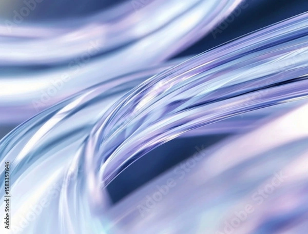 Fototapeta Blue and purple glowing rays of light radiating in abstract pattern, background