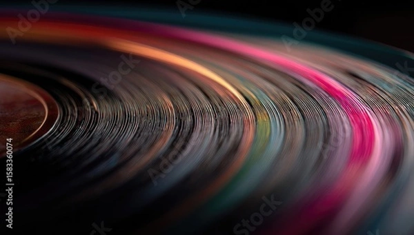 Obraz Close-up of layered, colorful, concentric rings