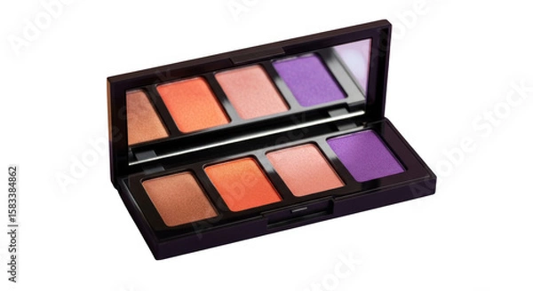 Obraz An eyeshadow palette with various colors isolated on transparent background