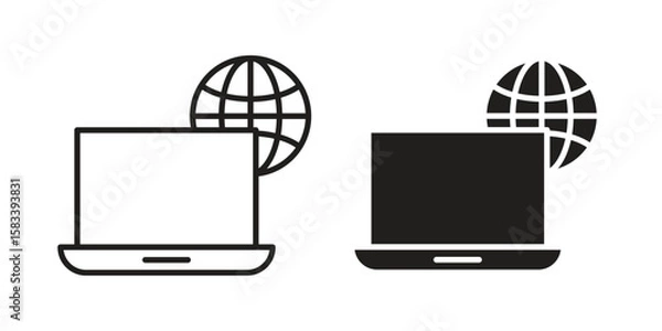 Obraz Remote Access icon vector illustration. Flat design. Graphic design vector symbols.